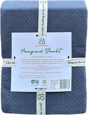 Sleep &amp; Beyond 100% Organic Cotton Honeycomb Blanket