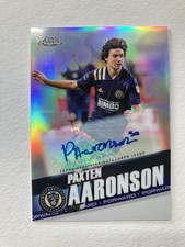 2022 Topps Chrome MLS Paxten Aaronson 14 Auto SP USMNT