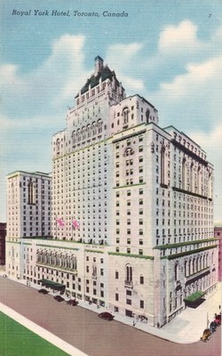 Postcard Royal York Hotel Toronto Canada Ontario c 1940