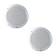 Poly-Planar 4" 2-Way Coax Integral Grill Marine Speaker White Set of 2   MA4054W