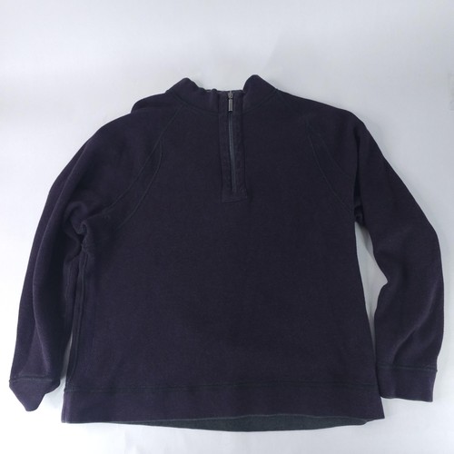 Tommy Bahama Pullover Herren Large grau Wende Half Zip Pulli Baumwolle klassisch - Bild 10 von 11