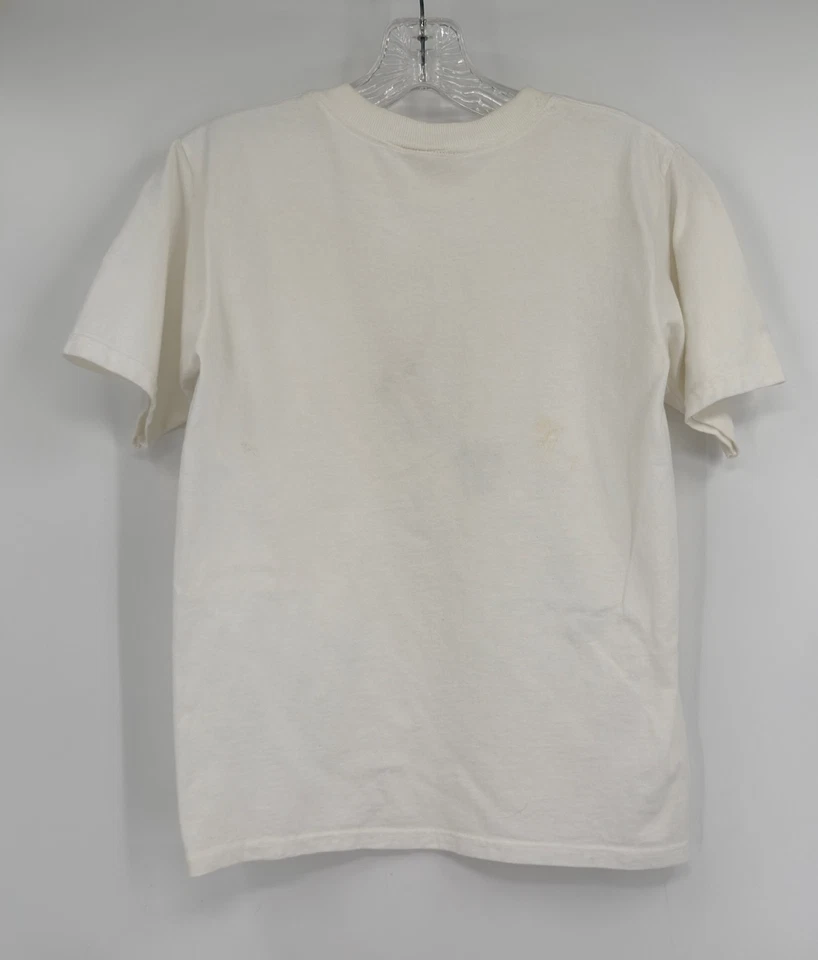 Camiseta Anna Sui Blanca Niña Guitarra Gráfico Logo Crew Manga Corta XS Foto 3 de 4