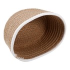 Round Cotton Rope Woven Basket Farmhouse Handwoven Basket Desktop Storage