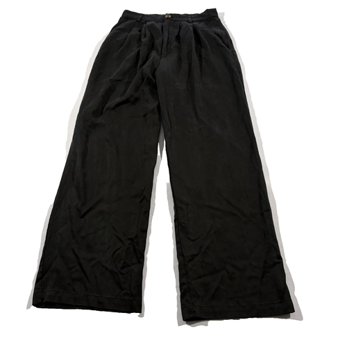 Reformation Pants Womens Black Wide Leg High Rise Tencel Soft Casual Sz 0 P