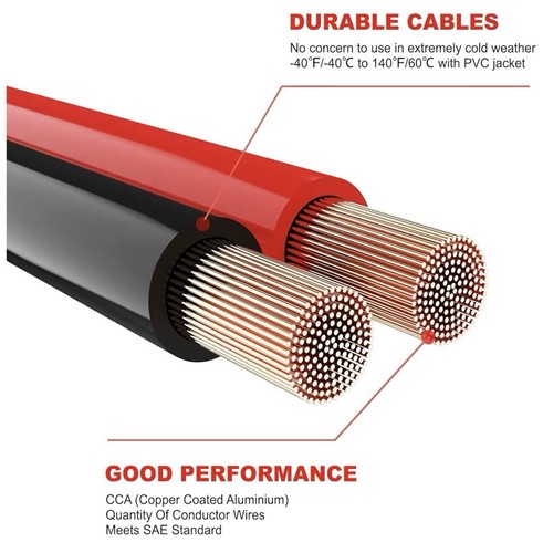 Jumper Cables for car, 6 Gauge,UL-Listed Booster Cables(6 AWG x 20 Ft) - Bild 4 von 6