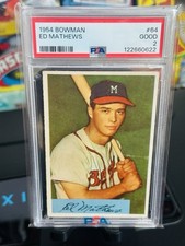 1954 Bowman - Eddie Mathews #64 PSA 2