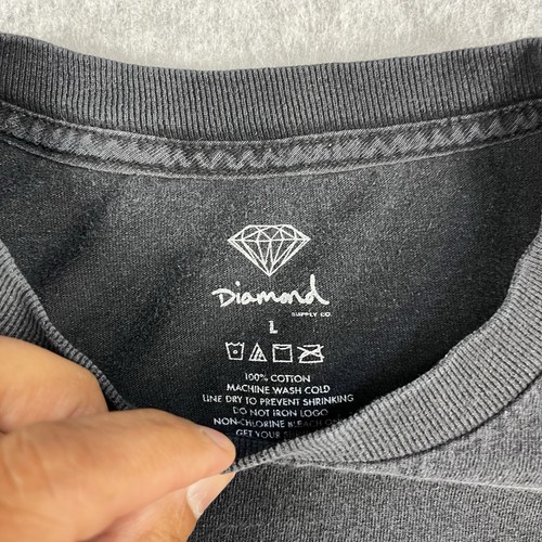 Diamond Supply Co T Shirt Mens Large Black Graphic Cotton Short Sleeve Crew - Picture 4 of 6