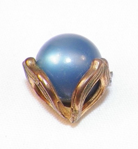 Ladies Cufflinks Blue Moonglow Stones & Goldtone Metal & 1 Extra Vintage - Picture 1 of 4