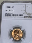 1944 S MS66 RD Lincoln Wheat Cent Great Copper Luster