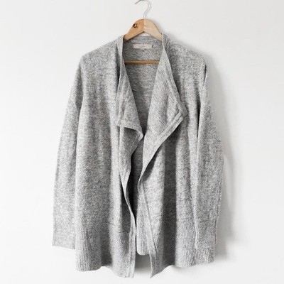 LOFT Marled Cascade Open Cardigan (RRP $100) L Gorgeous & Ultra Soft - Sold Out