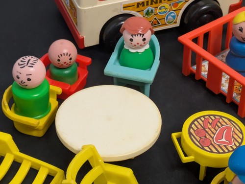 Animales de circo Fisher Price vintage Little People años 70, minibús + lote - Imagen 4 de 13