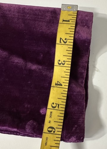 Vintage 70s Purple Velvet Kaftan Dress, Embroidered Brahma Tunic Made In India - Picture 16 of 17