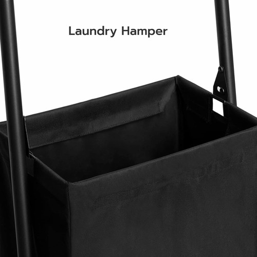HOOBRO Blanket Ladder with Basket Towel Rack with Hooks Blanket Holder Rack - Picture 7 of 8