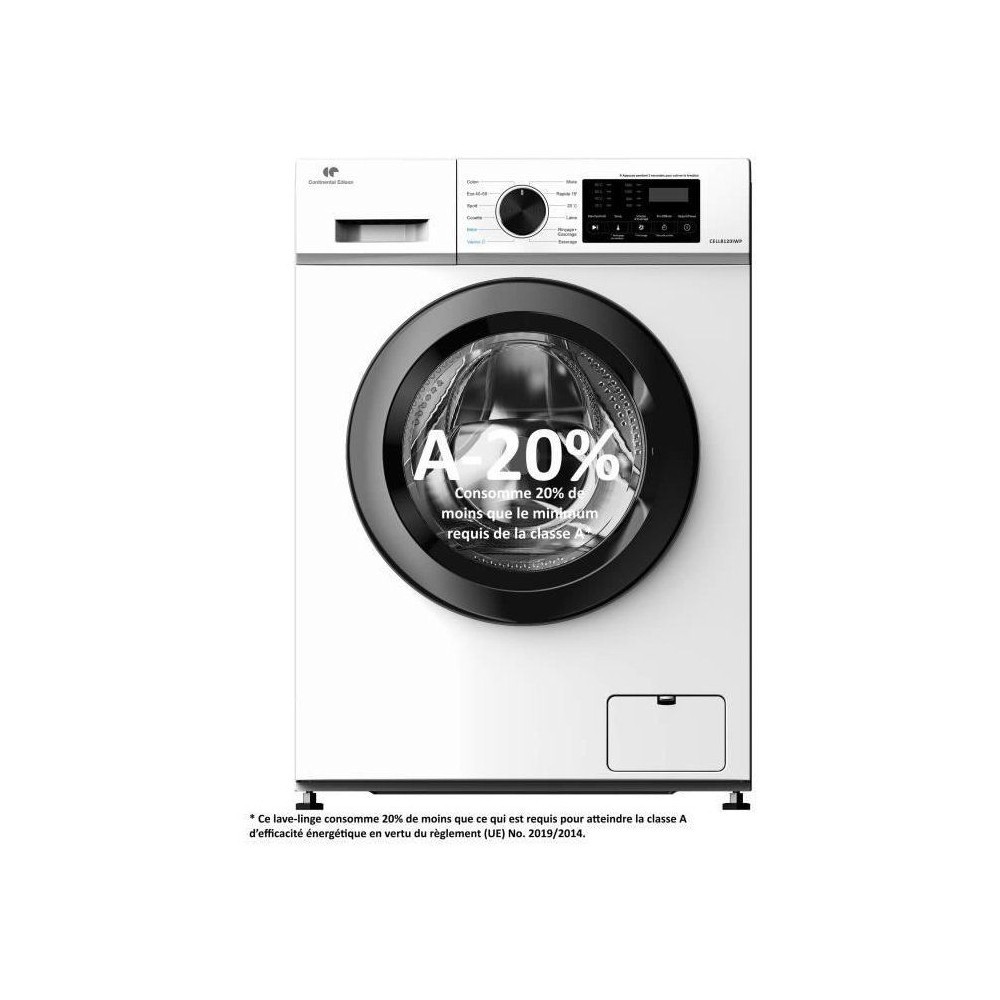 Lave-linge hublot Continental Edison CELL8120IWP 8 kg pour en finir avec les vibrations