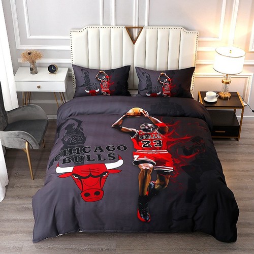 Basketball Star Bedding Set 2/3 PCS Quilt Duvet Cover Dorm Single Double King UK - Picture 4 of 26