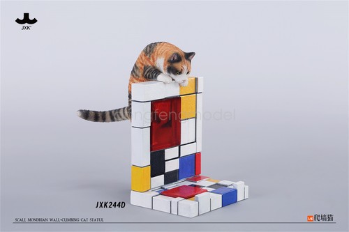 For JXK 1:6 Mondrian Wall-Climbing Cat Statue Decor Animal Model Collection - Picture 20 of 34