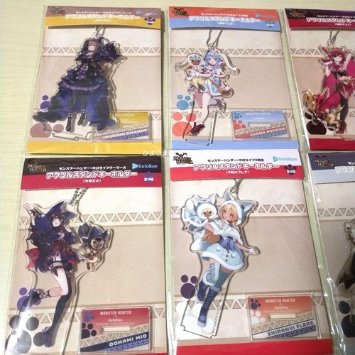 Monster Hunter x Hololive Acrylic Stand Keychain Set 6pcs Limited - Picture 2 of 5