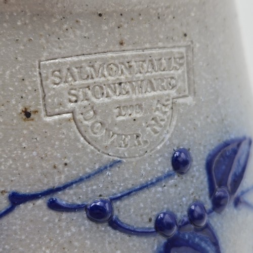 Vaso de gres Salmon Falls Blueberry Vine 1999 vintage firmado A (Ann Margaret) - Imagen 13 de 18