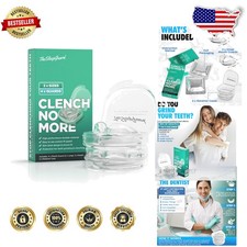 Custom Fit Teeth Grinding Mouth Guard 4pk - Small/Large Nighttime Dental Guard