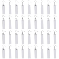 36 Set Sublimation Rectangular Earrings Blank Printing Unfinished Earrings Ea...
