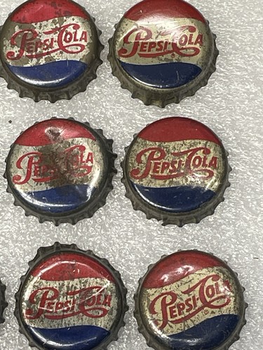 Vintage Pepsi Cola Soda Bottle Caps Original Cork Lined Lot Of 17 - Picture 10 of 16
