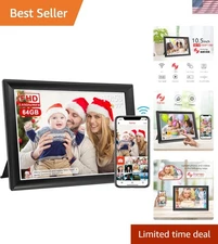 Share Memories Instantly - 64GB WiFi Digital Photo Frame, 10.5 Inch Touchscreen