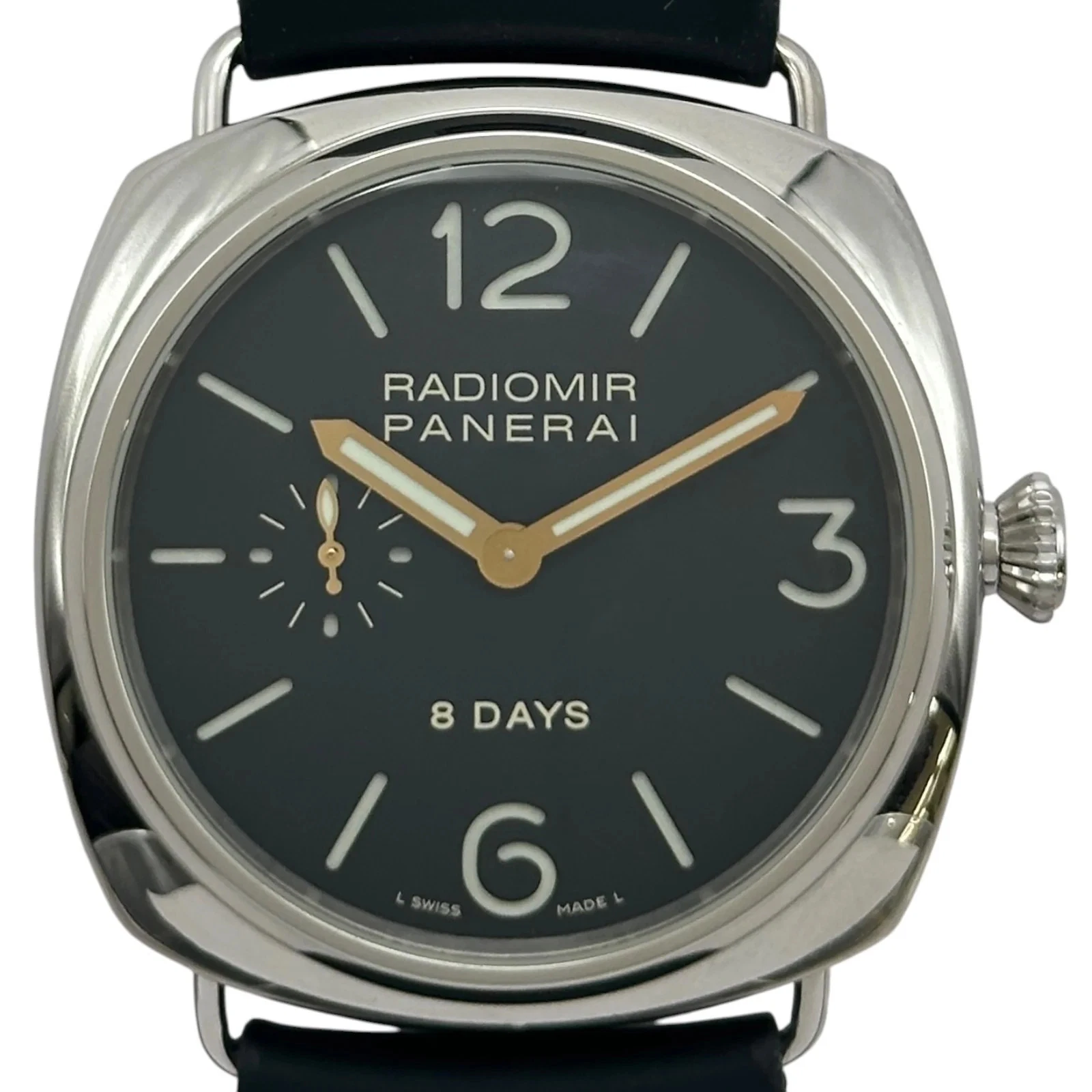 Panerai — PANERAI 8 PAM00190 45mm SS Black Dial Mechanical (Manual) Watch #OKW467