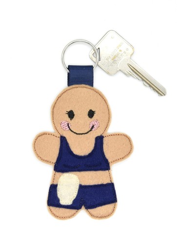 DISABILITY COLOSTOMY BAG STOMA AWARENESS GIFT GINGER DECORATION KEYRING BAG TAG - Picture 16 of 23