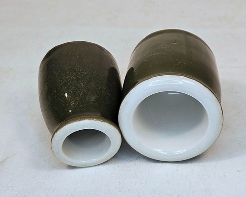 Restaurant China Two Individual Creamers Green - Picture 2 of 4