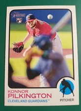 2022 Topps Heritage High Number Konnor Pilkington RC #633 Cleveland Guardians