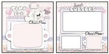 Time for Sweet Cuddles - PRINTED Scrapbook Layout - Olivia Pieces