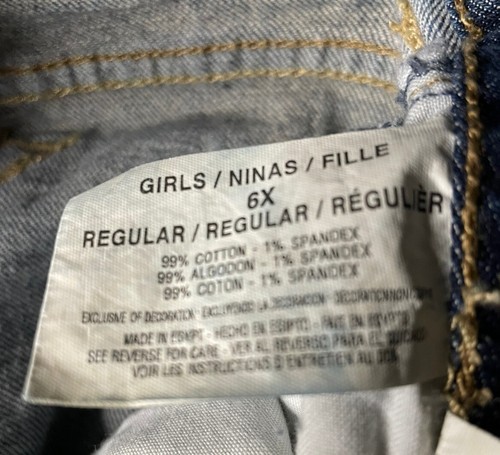 Jeans Girls Denim Size 6X Regular LEI Gabby Low Rise Flare Egypt Made - Picture 7 of 7