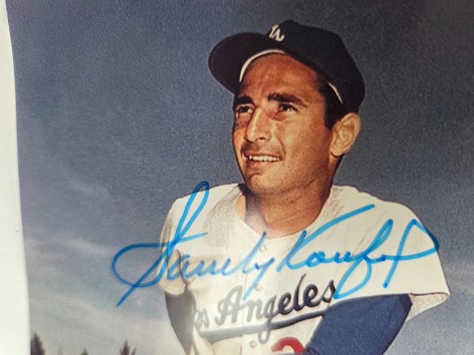 Sandy Koufax Autographed Photo Dodgers Hall of Fame Display Plaque 1972 MLB - Image 4 of 4