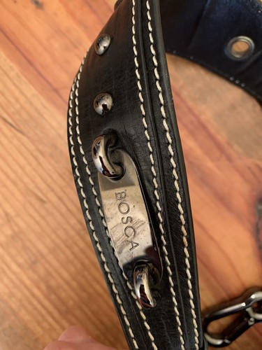 ~ Shoulder Bag Bosca Fine Italian Leather, Black - Picture 4 of 6