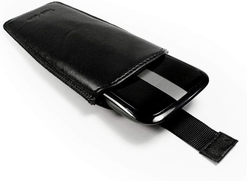 Tuff-Luv Custodia Slip in Ecopelle Pull-E per Mouse Microsoft Arc - Nero - Foto 1 di 5