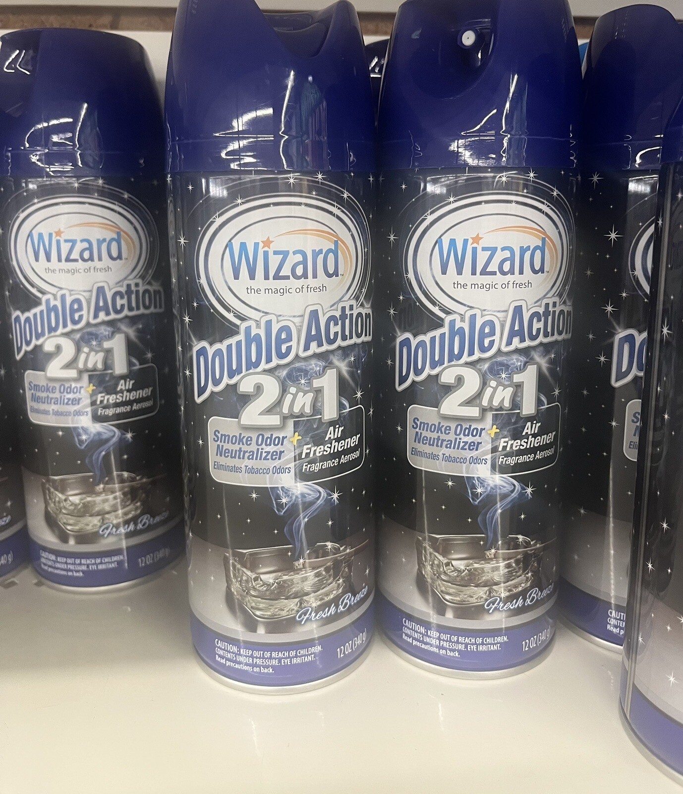 2x Wizard Smoke Odor Eliminator Air Freshener. Cigarette Vape Bathroom