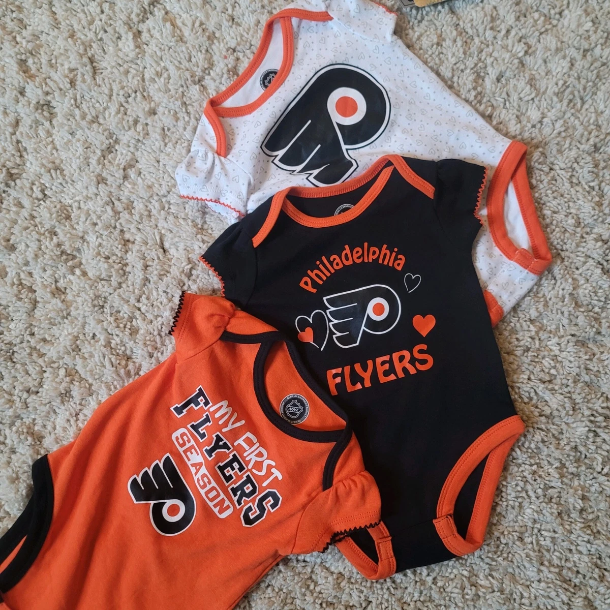 Philadelphia Flyers One Piece Set Of 3 Size Girls 12 Months