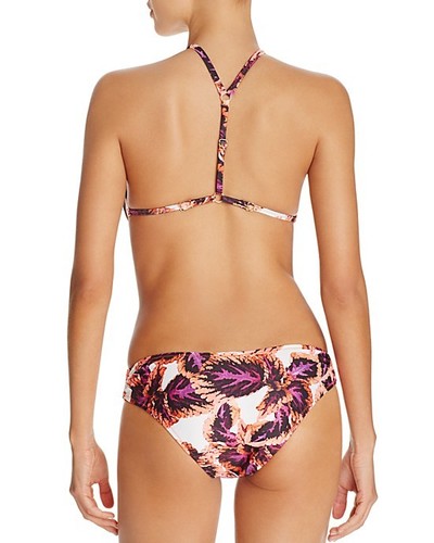 MinkPink Hipster Bikini Swimsuit Bottom Womens L Seventies Splash Gold Charm NWT - Picture 6 of 6