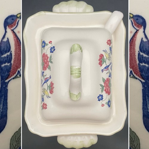 Trimont Floral Covered Soup Tureen with Underplate and Ladle c1960s Japan 3.5qt - Picture 11 of 22