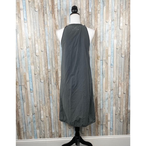Maison Martin Margiela 40 4 Gray Tie V Neck Cotton Midi Tank Dress Long $815 - Picture 6 of 8
