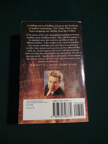 The Third Twin by Ken Follett (Paperback 1997) Pan Books Edition Signed - Bild 5 von 9