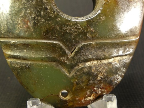 Ancient Chinese Hongshan Jade Axe Head Amulet Dragons & Sacrifices w/Translation - Picture 3 of 8