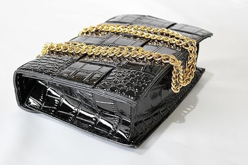 Thick Chain Quilted Crossbody Bag, Trendy Designer Mini Luxury Shoulder Bag - Picture 6 of 14
