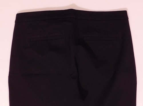 Pantalón corto ajustado J CREW para mujer negro algodón elástico Martie cremallera lateral frente plano... - Imagen 5 de 6
