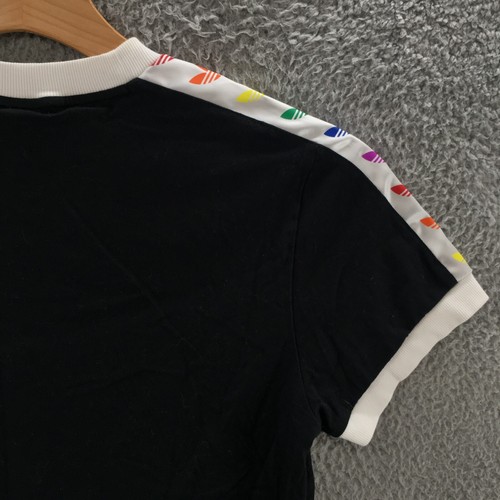 Adidas Tee Tshirt Top Womens Small Black Short Sleeve Casual Pullover Logo Sport - Picture 14 of 20