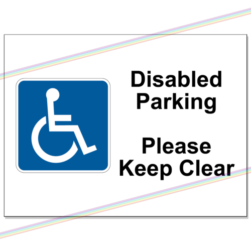 PARCHEGGIO DISABILI Insegna Metallica Drive Drive Poster Da Parete Insegna Latta Keep Clear Park - Foto 3 di 3