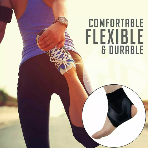 Ankle Brace Support Compression Sleeve Plantar Fasciitis Pain Relief Foot Wrap - Picture 4 of 17