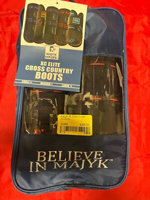 MAJYK EQUIPE COLOR ELITE XC HIND BOOTS -  W/ ARTi-LAGE IMPACT TECH MEDIUM RED