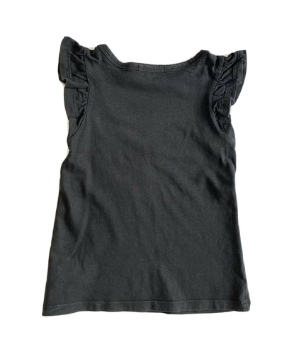 Gap Kids Black Sleeveless Peace Sign Sequins Top Girls Size XS (4-5) - Picture 2 of 4