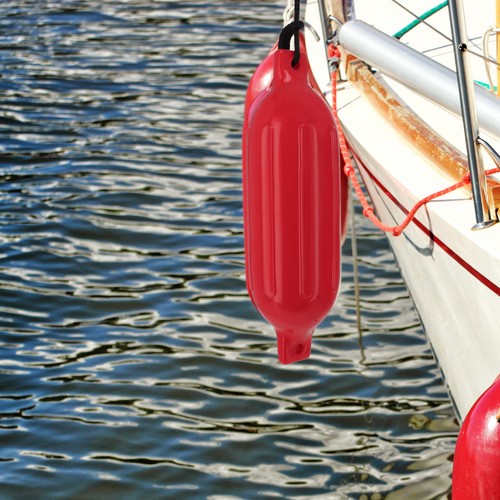 BISupply Boat Bumpers for Docking - Boat Fenders Red 2 Pack 22.8 x 7.8in Buoys - Picture 4 of 8